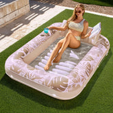 Large 70x46 Inch Oatmeal White Suntan Tub Pool Float