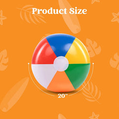 4 Pack Inflatable Beach Balls (20 inch)