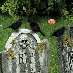 6-Pack Halloween Crow Decoration Set