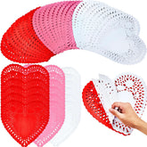 102 PCS Valentine's Day Heart Doilies