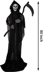 64.5in Animated Grim Reaper Halloween Decoration