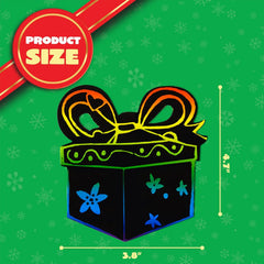 48-Pack Christmas Scratch Art Ornaments