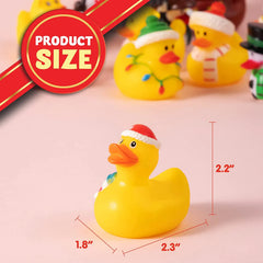 12 Pack Christmas Rubber Ducks