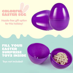 100 Colorful Bright Plastic Easter Egg Shells (2.3 in)
