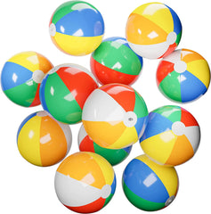 12 Pack Inflatable Beach Balls, 16 Inch