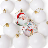 24 Pack Blank White Christmas Ball Ornaments