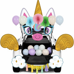 Halloween Trunk or Treat Car Decorations Kit - Unicorn Car Stickers