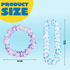 120Pcs Hawaiian Colorful Tropical Flower Leis Necklaces for Kids Adults