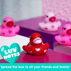 36 Pcs Kids Valentine's Day Cards with Rubber Ducks - Classroom Exchange Gifts