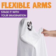 2 Pack Light-Up Hanging White Ghosts 35.4in