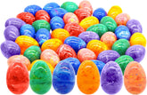 72 Pcs 3.15" Iridescent Plastic Easter Eggs for Hunt & Party