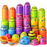 72 Colorful Plastic Easter Eggs (3.15 in) for Easter Egg Hunt