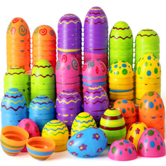 72 Colorful Plastic Easter Eggs (3.15 in) for Easter Egg Hunt