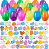 72-Pack Prefilled Easter Eggs with Squishy Toys