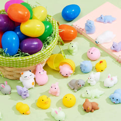 72-Pack Prefilled Easter Eggs with Squishy Toys