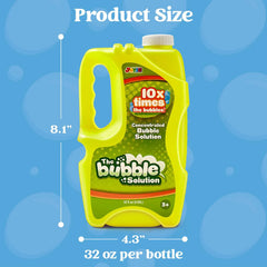 32 oz Bubble Solution Refills (Makes up to 2.5 Gallons) - Big Bubble Solution (Yellow)