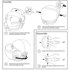 Kids Astronaut Helmet with Movable Visor
