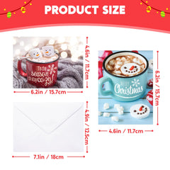 12 Pack Christmas Greeting Cards with Envelopes