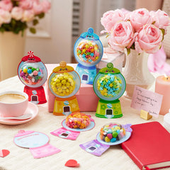60 Pcs Valentine’s Day Candy Dispenser Cards with Craft Treat Holders