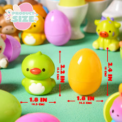 24-Pack Easter Prefilled Eggs with Animal Squishy Toys