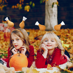 3-Pack Thanksgiving Turkey Leg Headband Accessories
