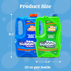 2-Pack Bubbles Refill Solution 64oz (Makes Up to 5 Gallons) for Bubble Machine