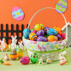 24PCS 2.3" Printed Eggs