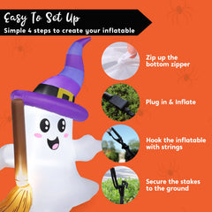 6FT Halloween Inflatable Ghost Outdoor Decoration
