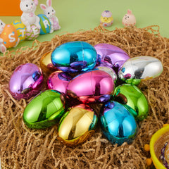 24PCS 3.15" Metallic Easter Eggs for Easter Hunt