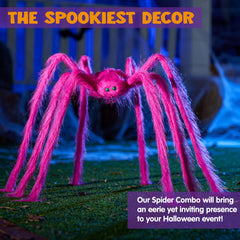 5 Ft Halloween Spider Decorations for Outdoor Use