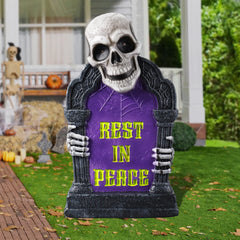 3D Plastic Tombstone for Outdoor Halloween Graveyard Decor