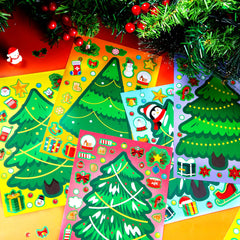 36 Pcs Christmas Tree Stickers - Make Your Own Xmas Stocking Stuffers