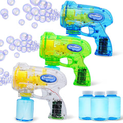 Bubble Guns - 3 Colors, 5 Built-in Wands