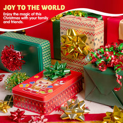 24 Pack Christmas Gift Bows for Wrapping