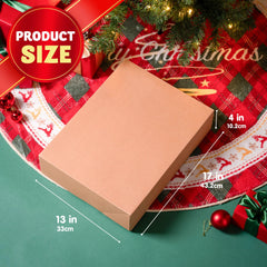 12 Pack 17" x 13" x 4" Large Christmas Gift Boxes with Lids for Presents
