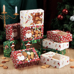 12 Pcs Christmas Cookie Boxes for Gift Giving