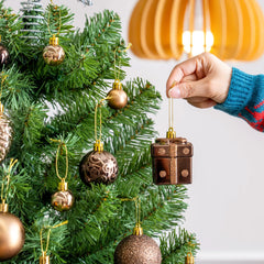 66-Piece Brown Christmas Ball Ornament Set
