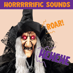 47-Inch Animated Hanging Witch