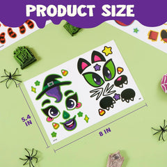 36 Halloween Pumpkin Face Stickers