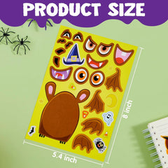 36 Pcs Halloween Make-a-Face Stickers for Kids