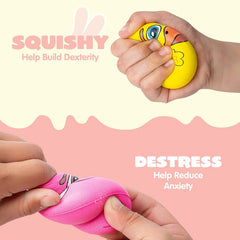 JOYIN 12 Pack Easter Eggs Squishy Toys Animal Theme Slow Rising Stress Relief Egg Balls