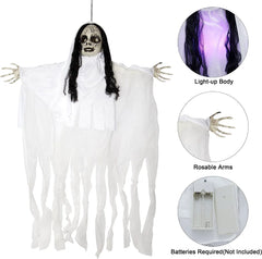 43in Ghost Girl with Light-up Head