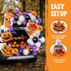 Halloween Trunk-or-Treat Car Decoration Kit with Pumpkins