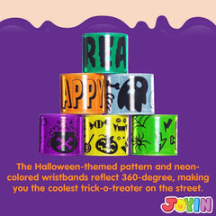 Halloween Reflective Slap Bracelets 72 Pcs