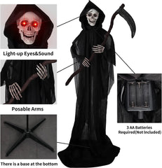 64.5in Animated Grim Reaper Halloween Decoration
