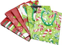 18 Pack Christmas Gift Bags - Holiday Paper Bags