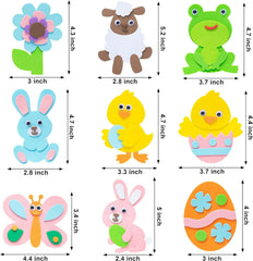 JOYIN 24-Pack Easter Egg Magnet Craft Set
