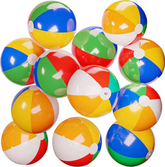 12 Pack Inflatable Beach Balls, 16 Inch