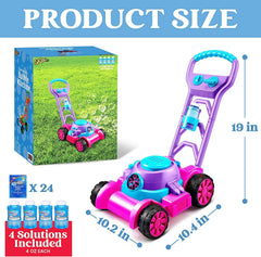 Sloosh Bubble Lawn Mower Toddler Toy, Pink