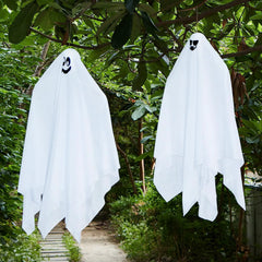2 Pack Light-Up Hanging White Ghosts 35.4in